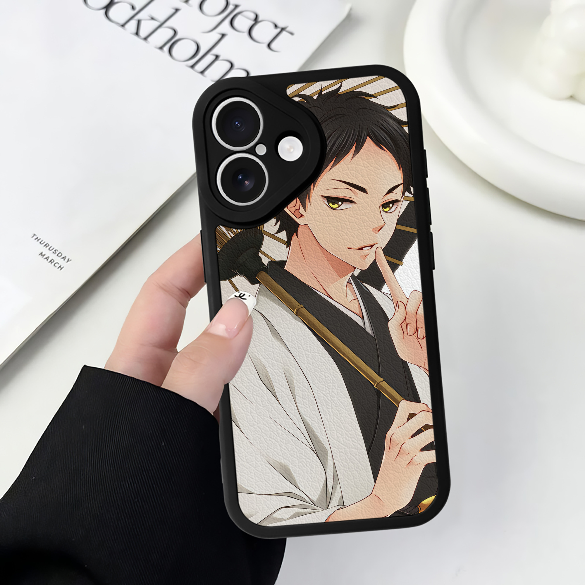 （画像用） ハイキュー!! Haikyu!! 【iPhone 16シリーズ対応】シリコンスマホケース（レザー調） 材質：シリコン